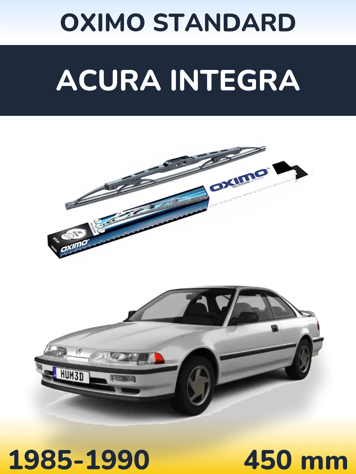 Rear wiper blade Oximo Standard 450 mm for Acura Integra 1985-1990