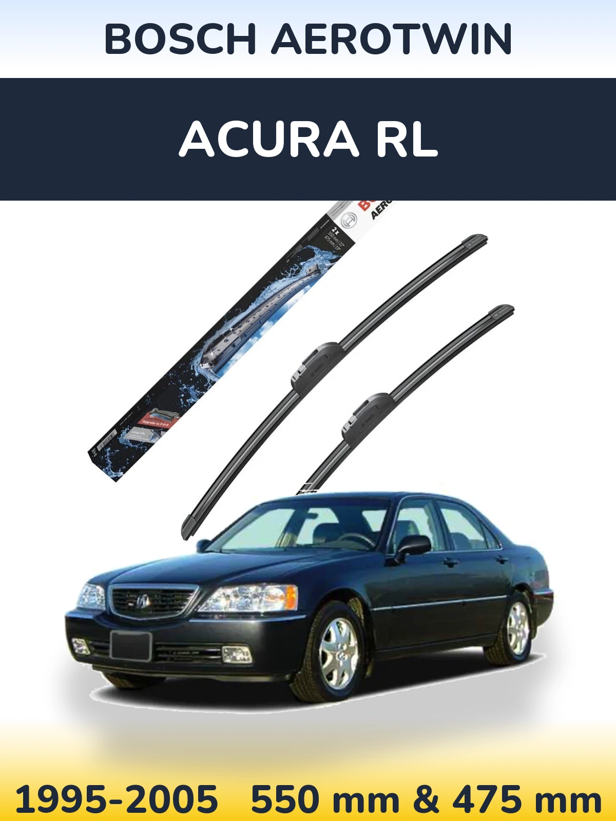 Комплект передних дворников BOSCH AeroTwin 550 & 475 мм для Acura RL 1995-2005