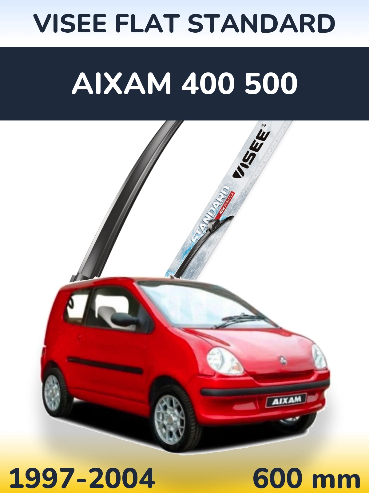 Передний дворник VISEE FLAT STANDARD 600 мм для Aixam 400 500 1997-2004