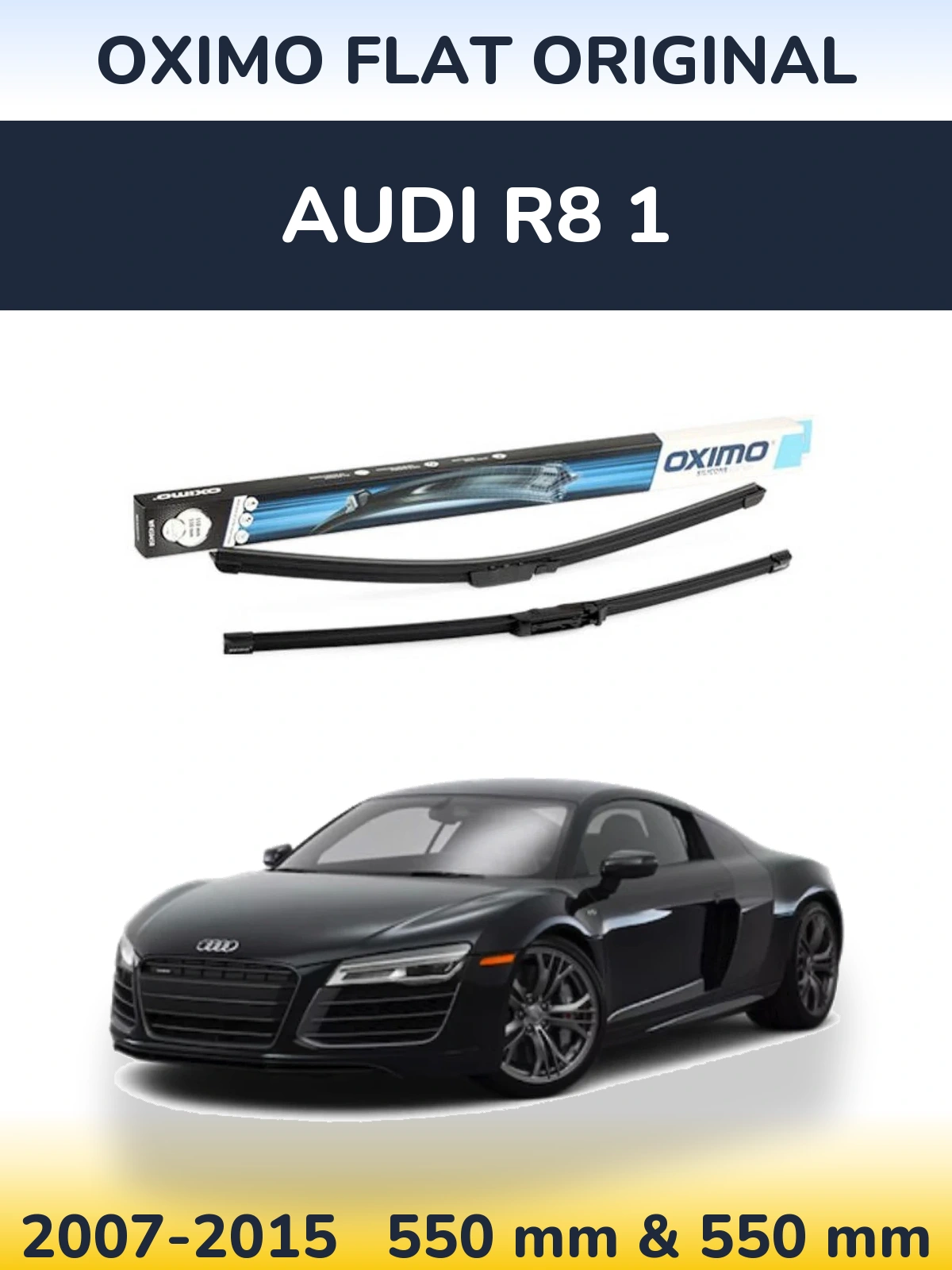 Комплект передних дворников Oximo Flat Original 550 & 550 мм для Audi R8 1 2007-2015