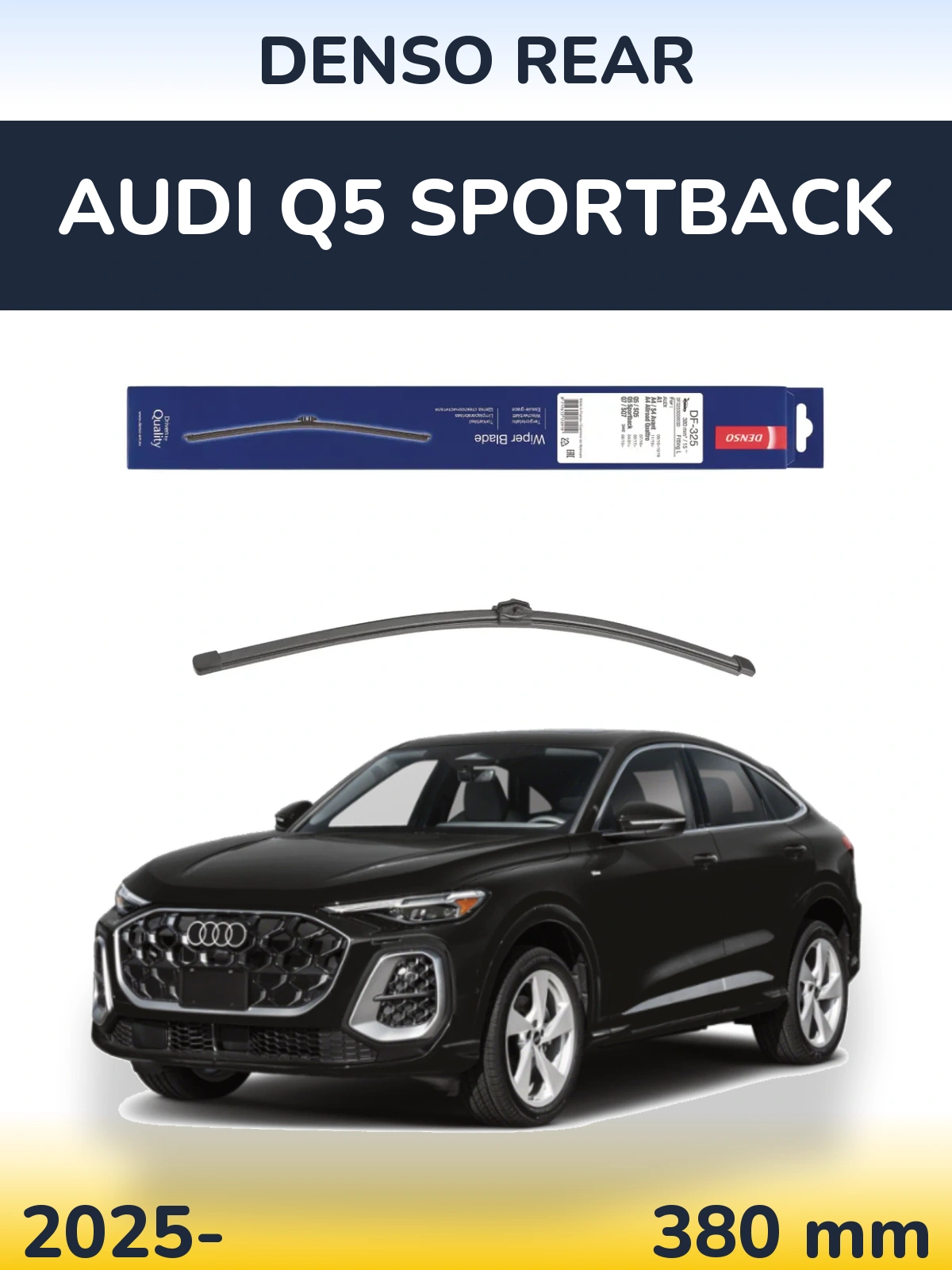 Задня щітка Denso Rear 380 мм для Audi Q5 Sportback 2025-2026