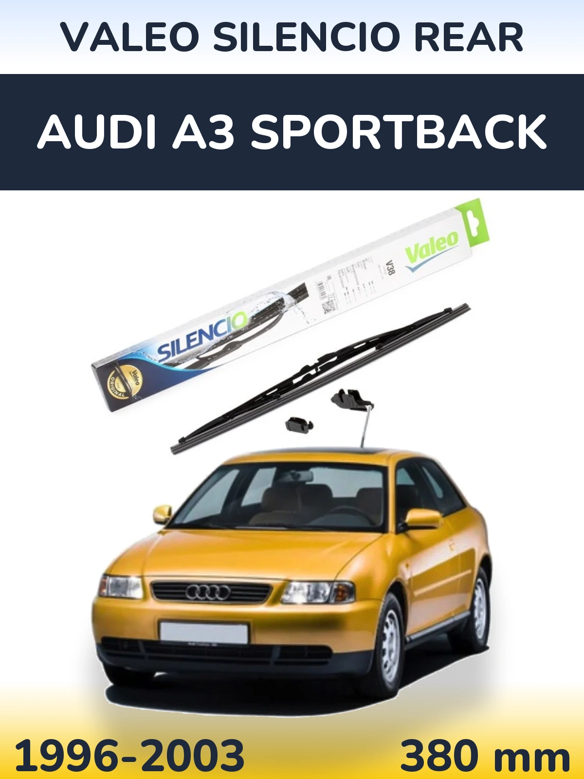 Задний дворник Valeo Silencio Rear 380 мм для Audi A3 Sportback 1996-2003