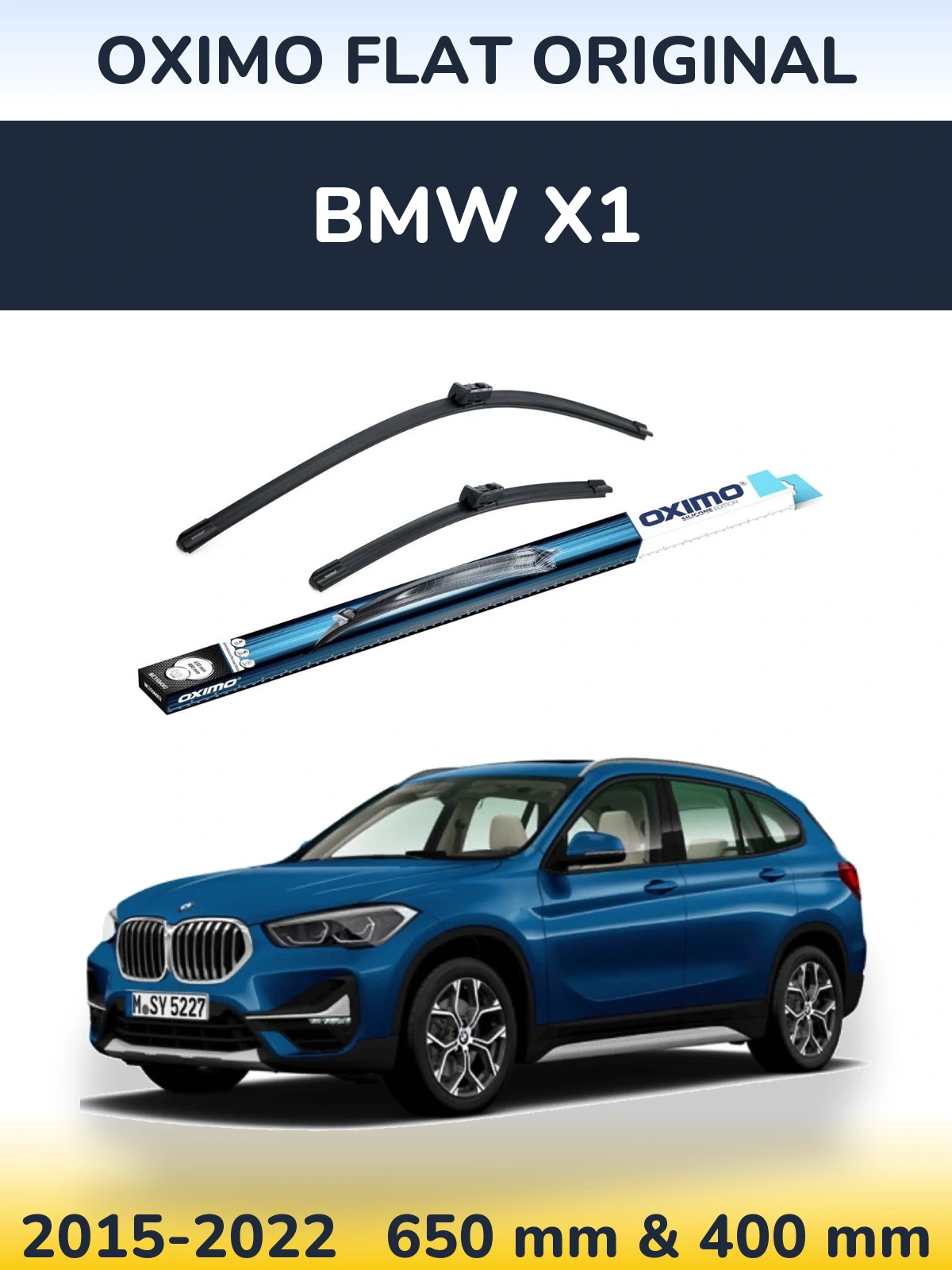 Комплект передніх щіток Oximo Flat Original 650 & 400 мм для BMW X1 2015-2022
