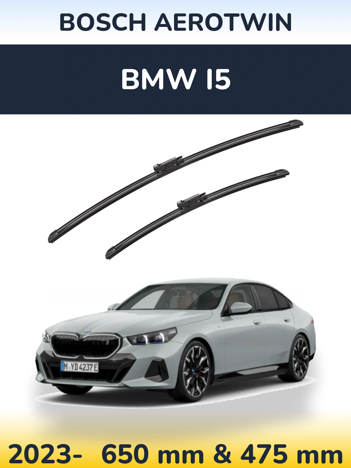 Комплект передних дворников BOSCH AeroTwin 650 & 475 мм для BMW i5 2023-2026