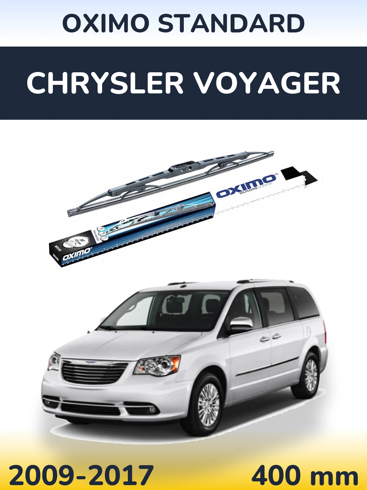 Задний дворник Oximo Standard 400 мм для Chrysler Voyager 2009-2017