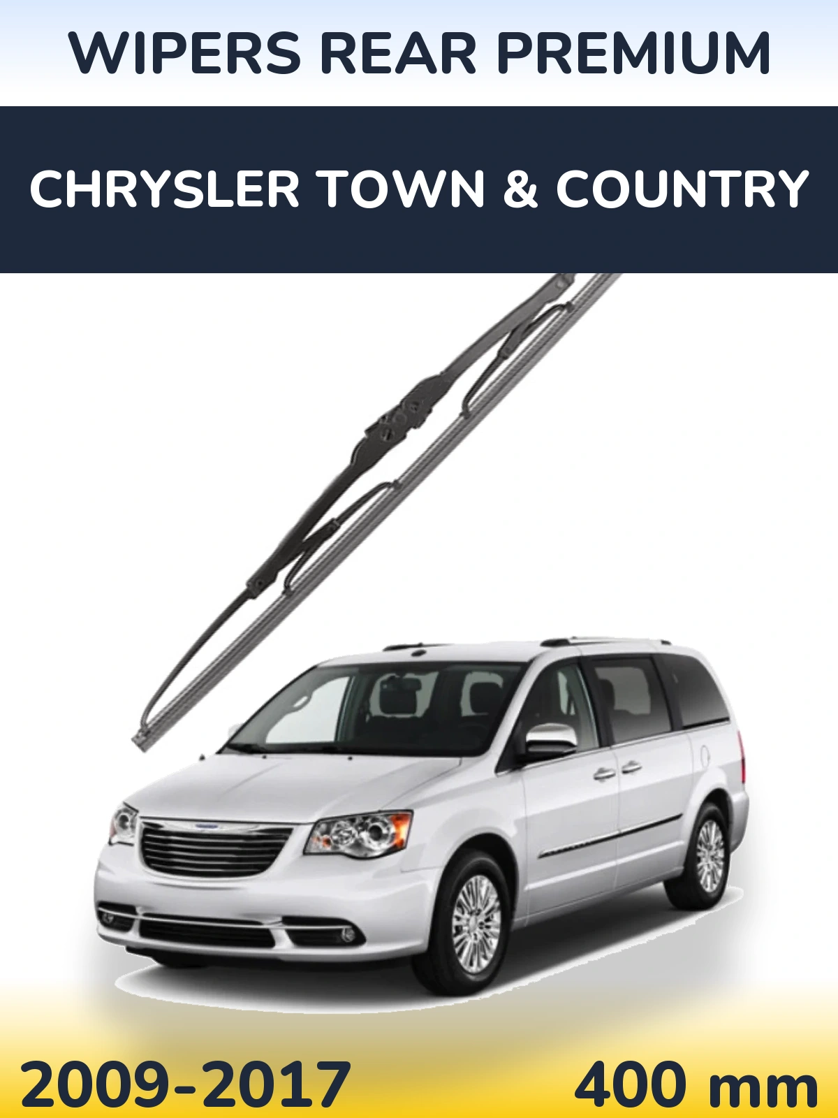 Rear wiper blade WIPERS REAR PREMIUM 400 mm for Chrysler Town & Country 2009-2017