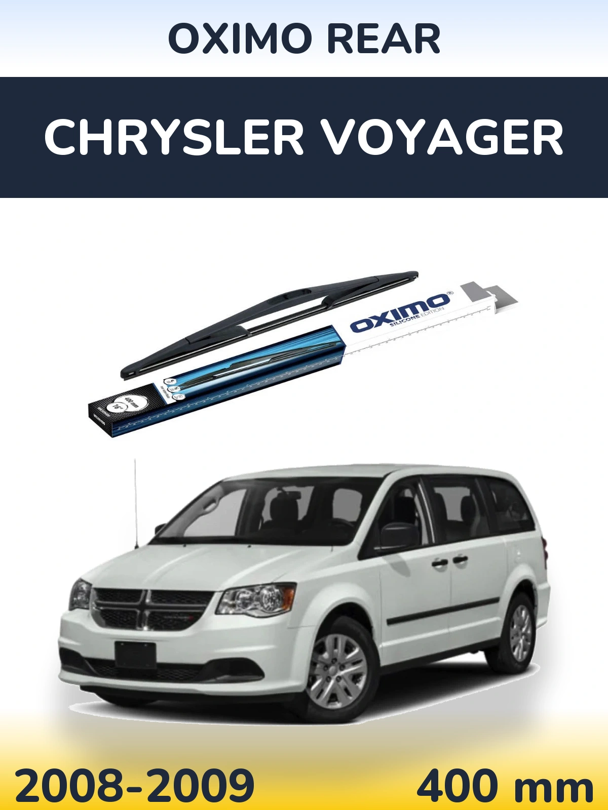 Rear wiper blade Oximo Rear 400 mm for Chrysler Voyager 2008-2009