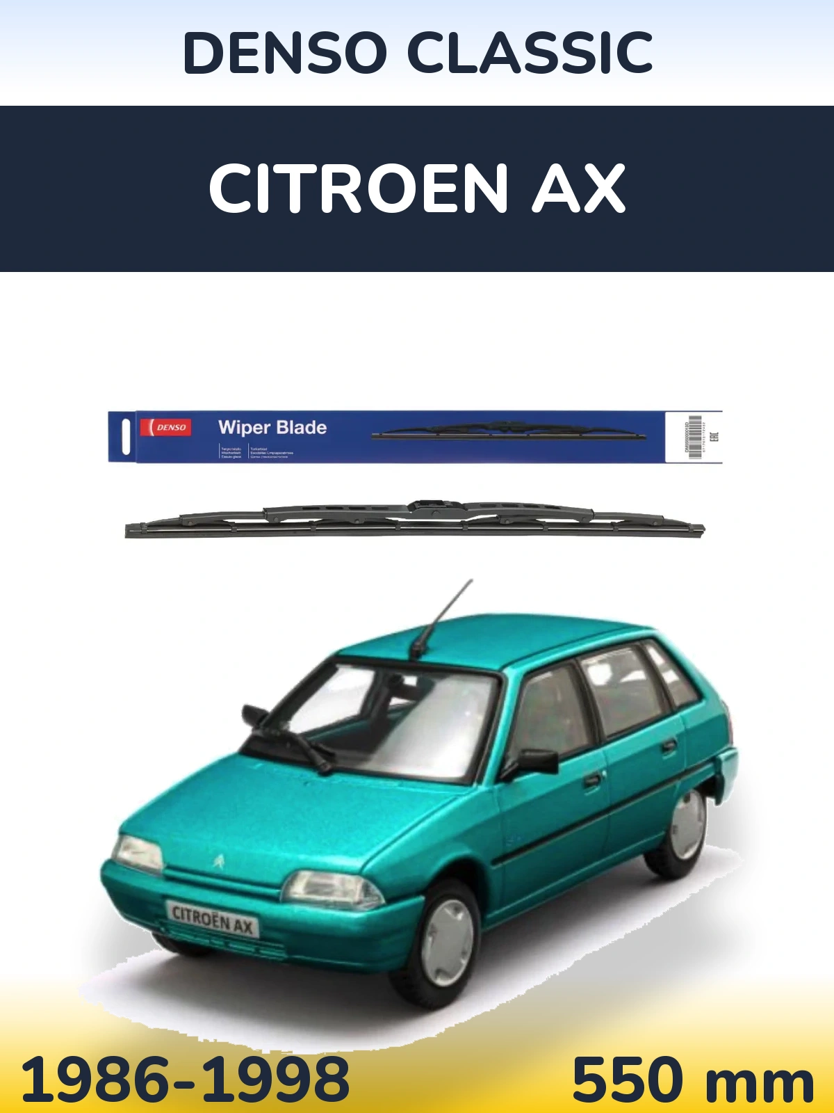 Передний дворник Denso Classic 550 мм для Citroen AX 1986-1998
