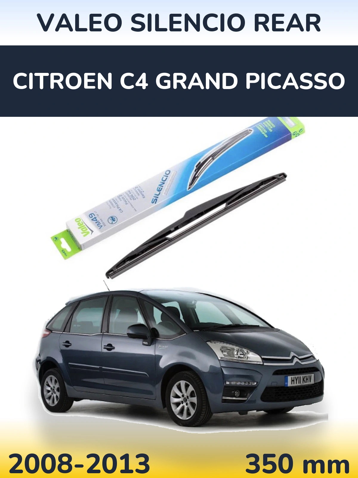 Задня щітка Valeo Silencio Rear 350 мм для Citroen C4 Grand Picasso 2008-2013