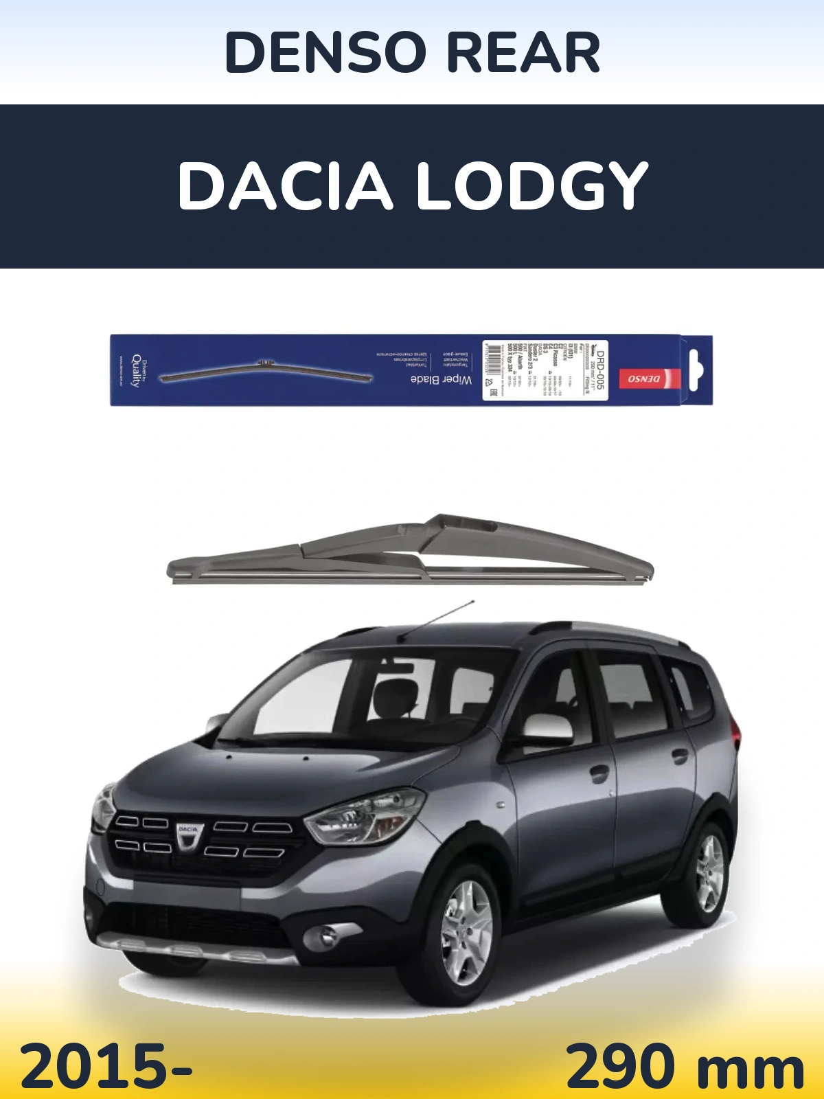 Rear wiper blade Denso Rear 290 mm for Dacia Lodgy 2015-2026