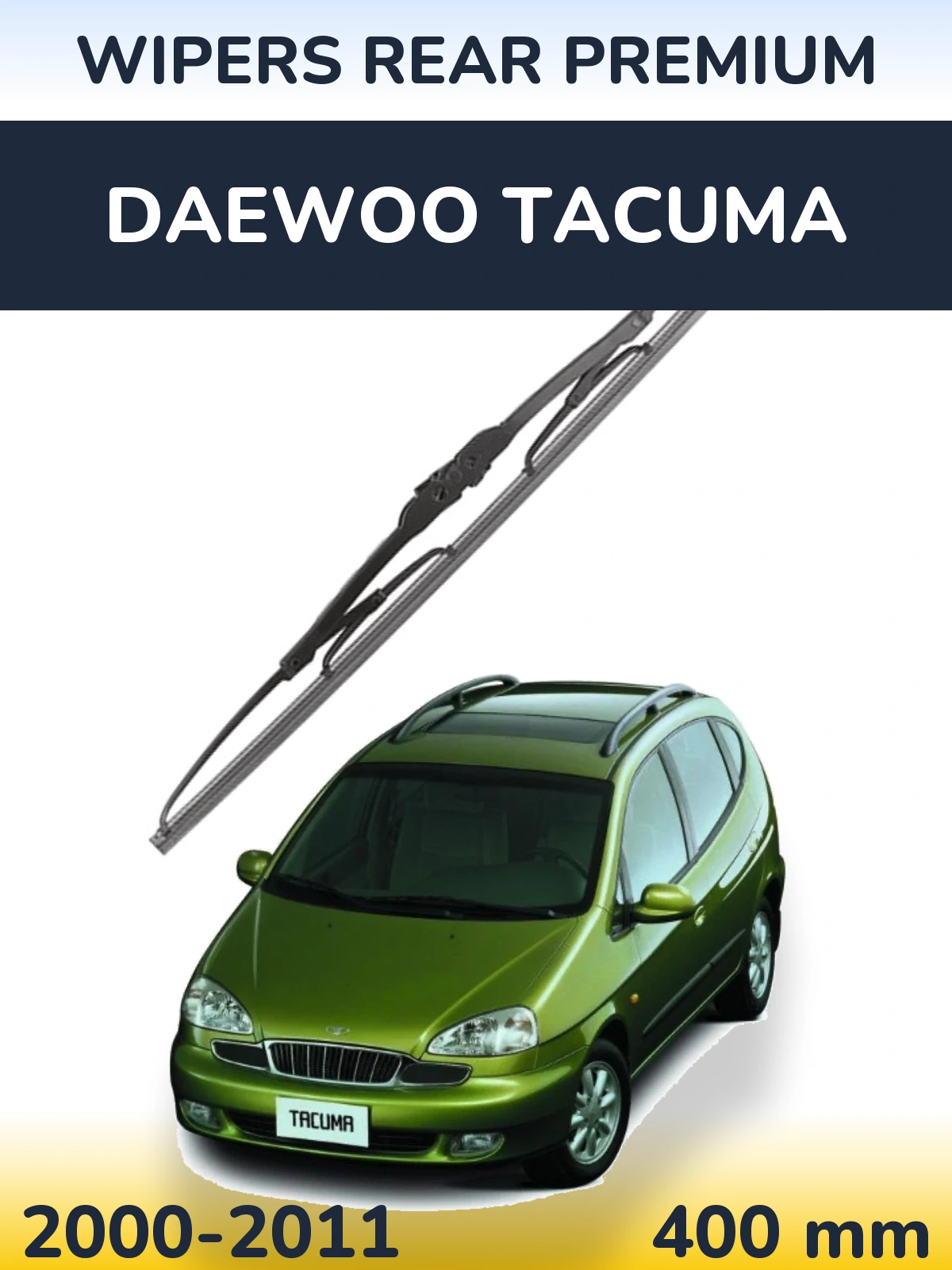 Rear wiper blade WIPERS REAR PREMIUM 400 mm for Daewoo Tacuma 2000-2011