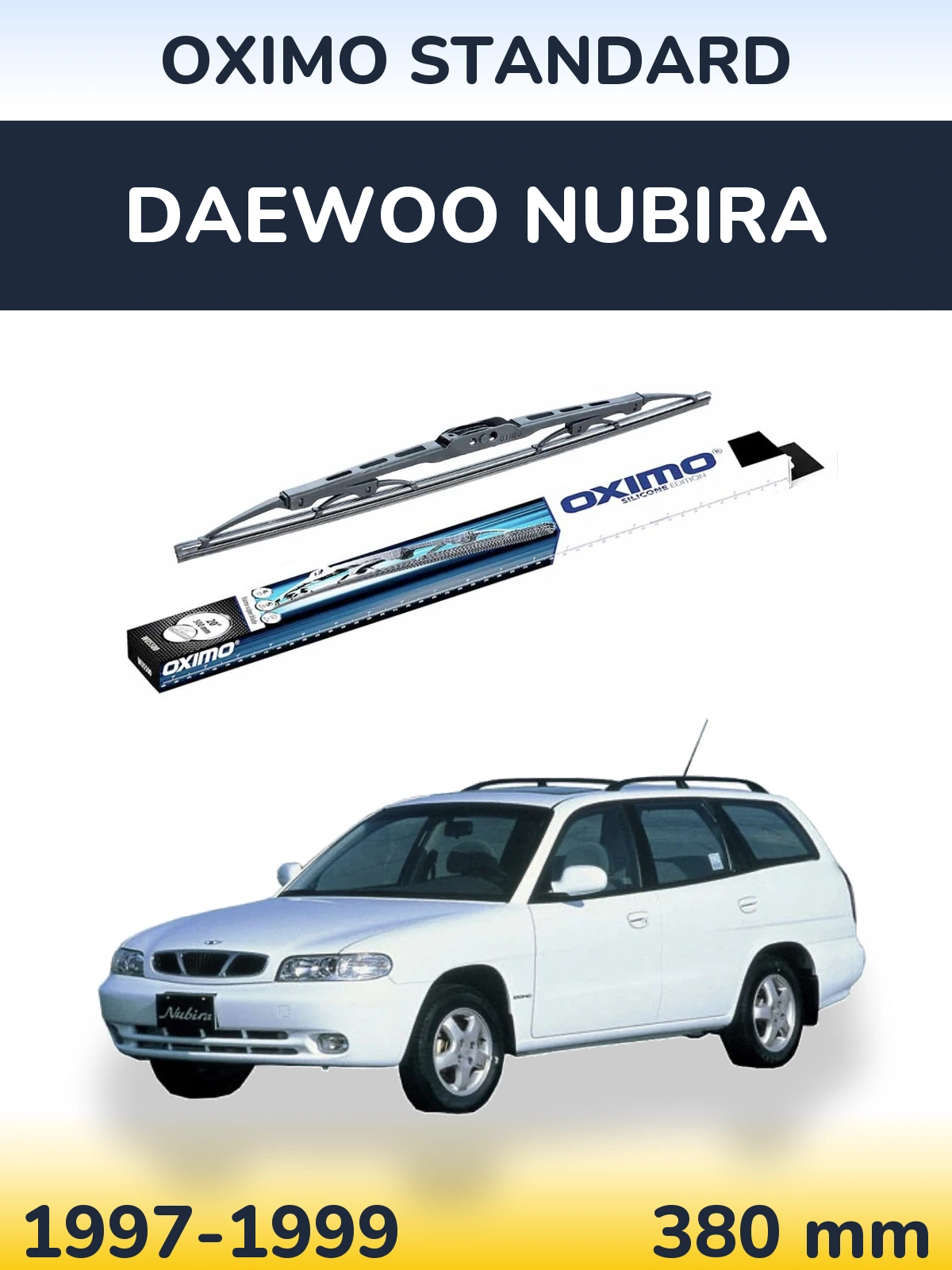 Задня щітка Oximo Standard 375 мм для Daewoo Nubira 1997-1999
