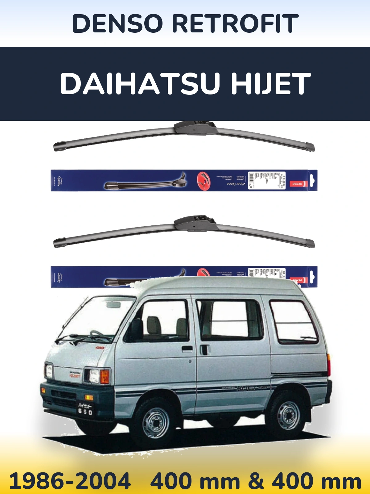 Комплект передніх щіток Denso Retrofit 400 & 400 мм для Daihatsu HiJet 1986-2004