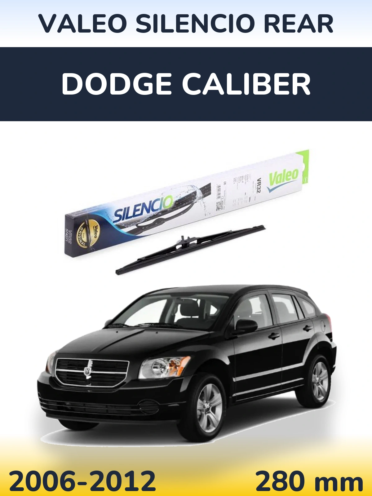 Задний дворник Valeo Silencio Rear 280 мм для Dodge Caliber 2006-2012