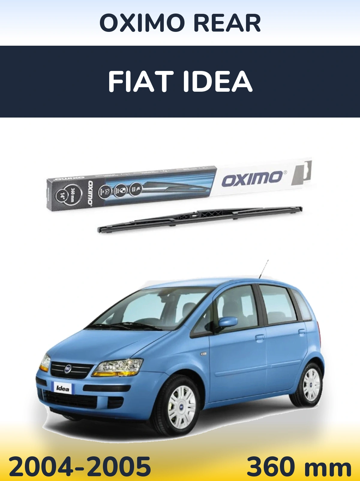 Задний дворник Oximo Rear 360 мм для Fiat Idea 2004-2005