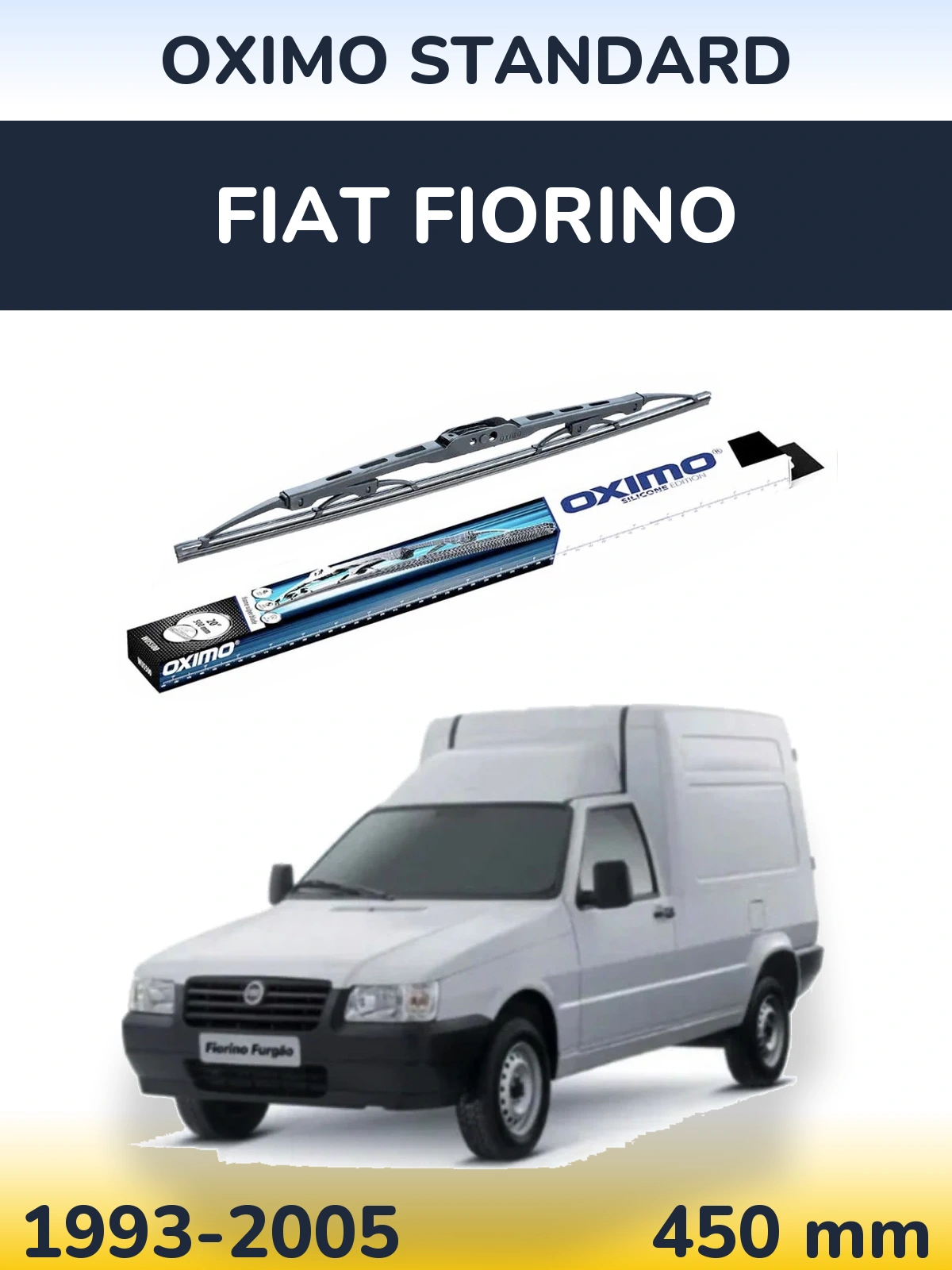 Front wiper blade Oximo Standard 450 mm for Fiat Fiorino 1993-2005