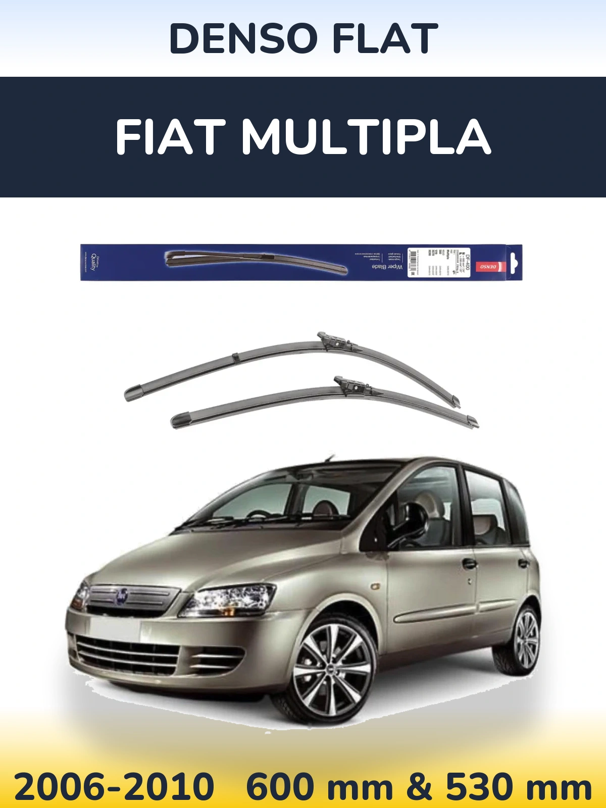 Комплект передніх щіток Denso Flat 600 & 550 мм для Fiat Multipla 2006-2010