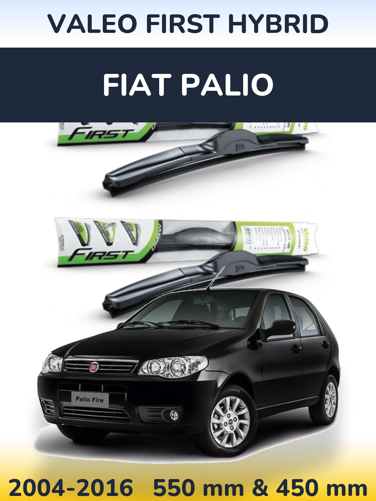 Комплект передніх щіток Valeo First Hybrid 550 & 450 мм для Fiat Palio 2004-2016