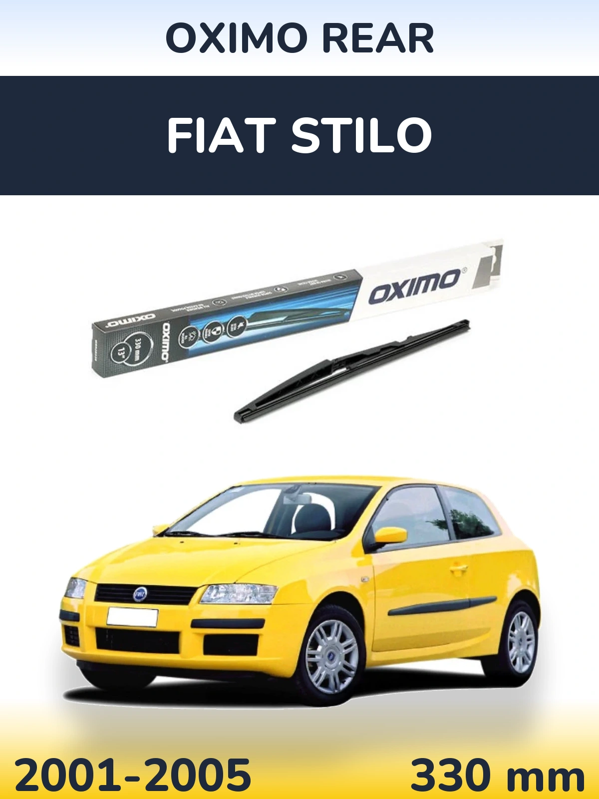 Rear wiper blade Oximo Rear 330 mm for Fiat Stilo 2001-2005