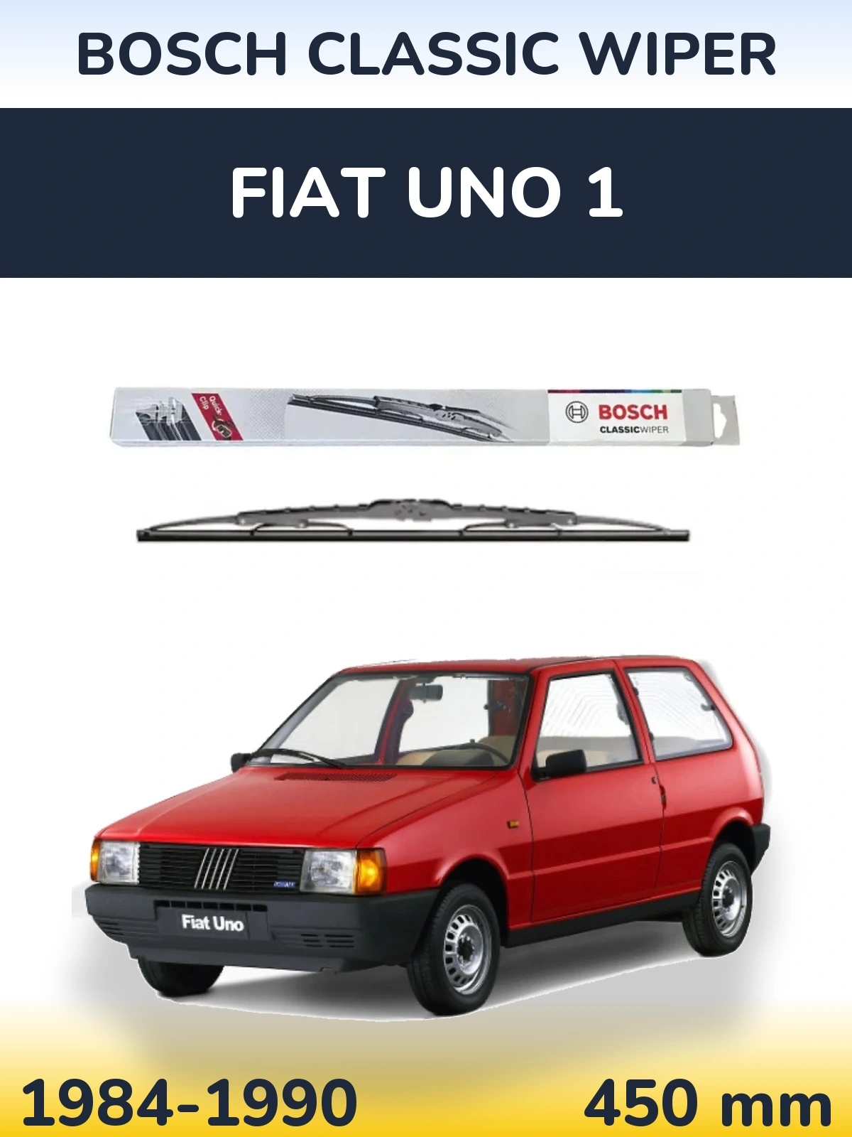 Передня щітка BOSCH Classic Wiper 450 мм для Fiat Uno 1 1984-1990