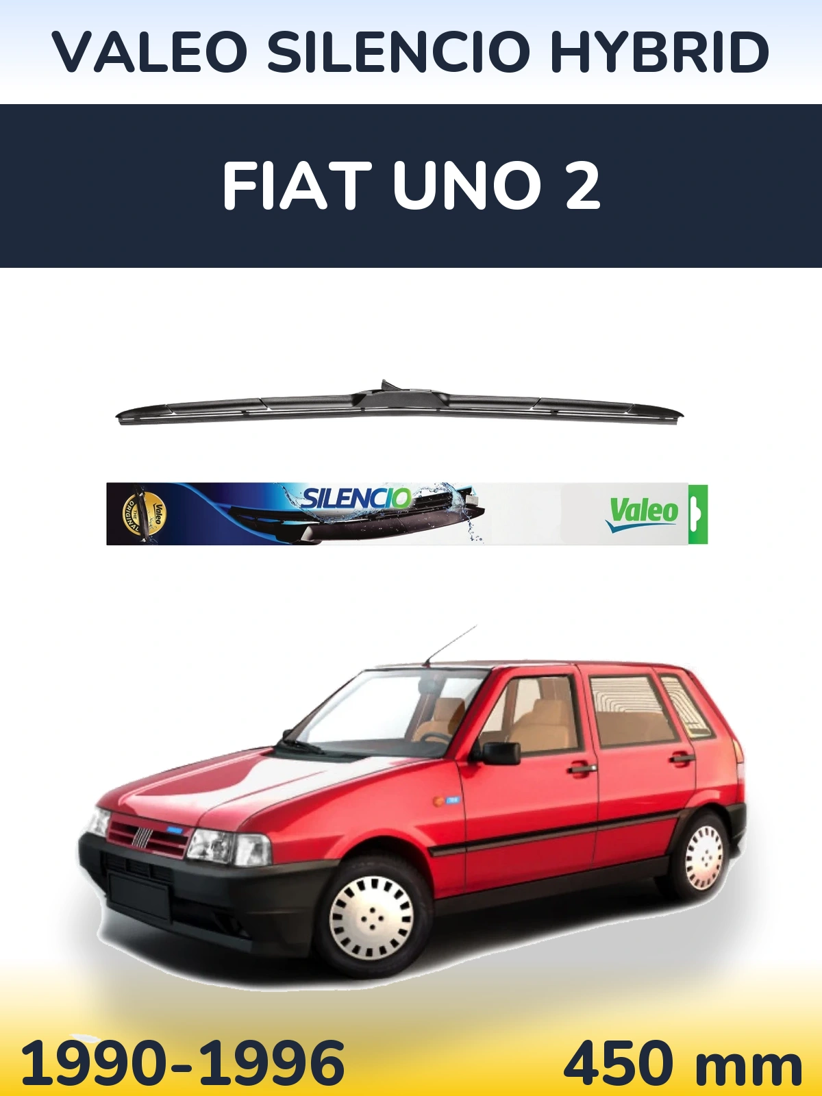 Передня щітка Valeo Silencio Hybrid 450 мм для Fiat Uno 2 1990-1996