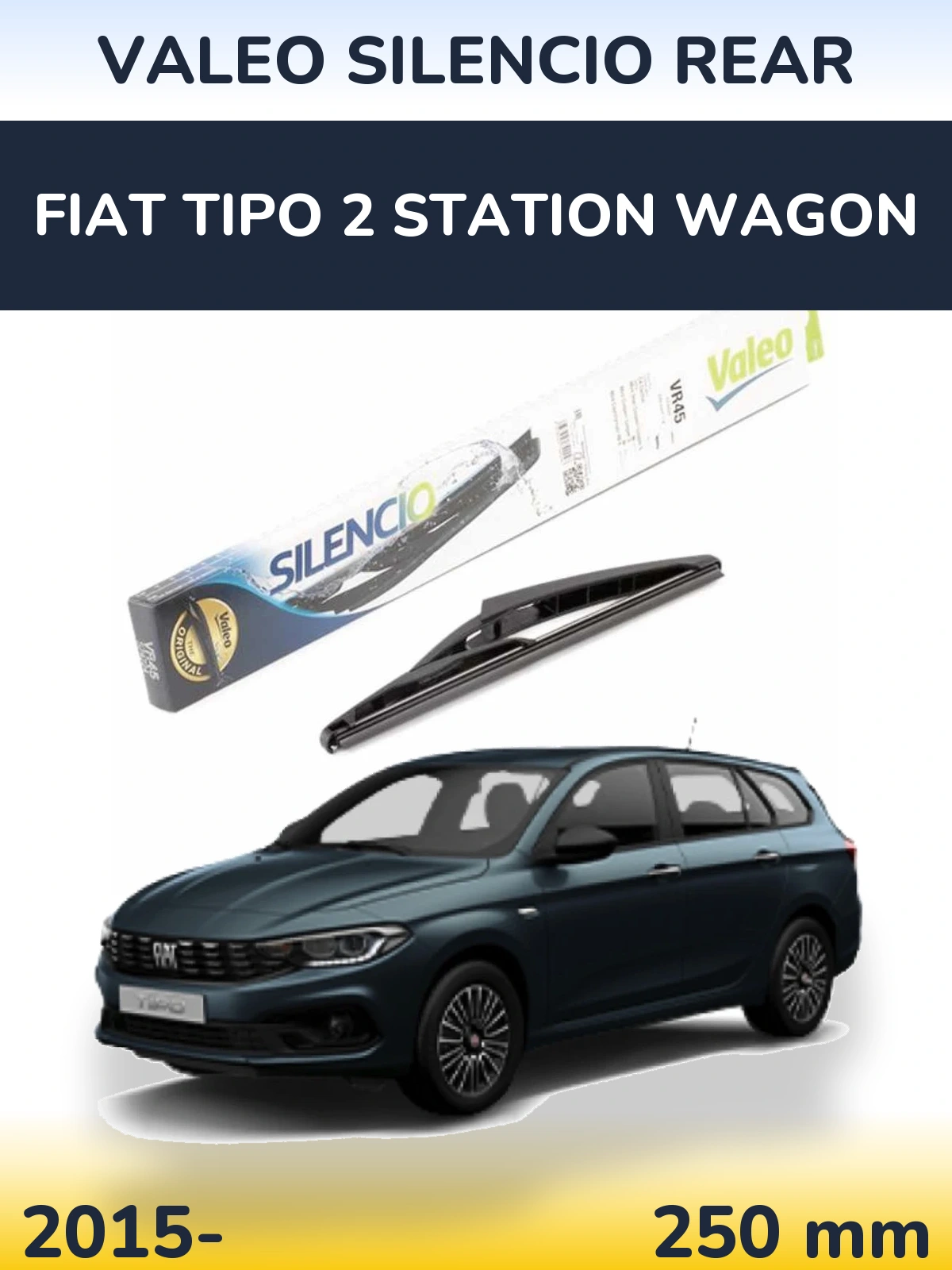 Задня щітка Valeo Silencio Rear 240 мм для Fiat Tipo 2 Station Wagon 2015-2026