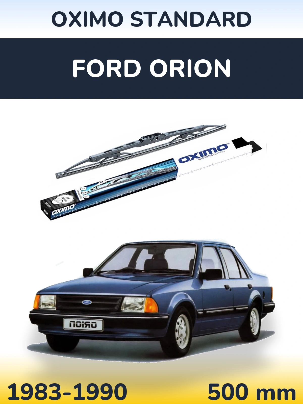 Задний дворник Oximo Standard 500 мм для Ford Orion 1983-1990