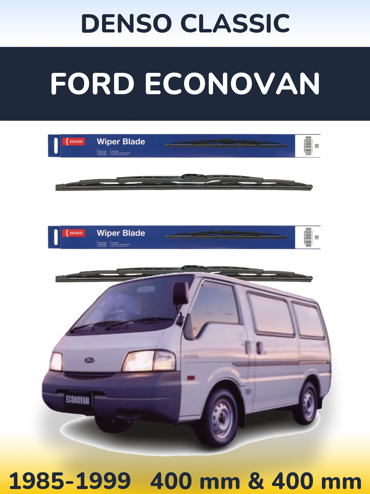 Комплект передніх щіток Denso Classic 400 & 400 мм для Ford Econovan 1985-1999