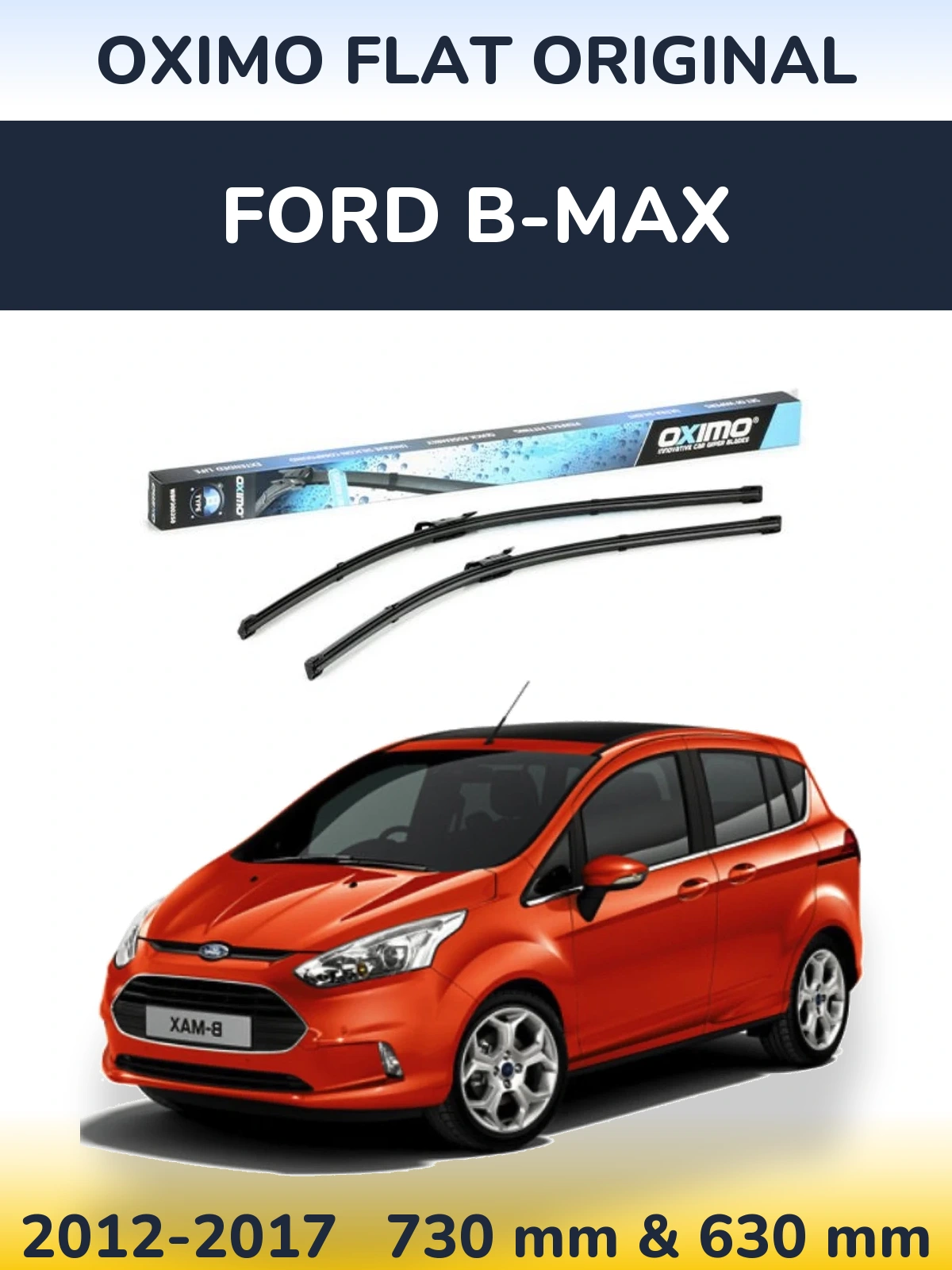 Комплект передніх щіток Oximo Flat Original 700 & 650 мм для Ford B-Max 2012-2017