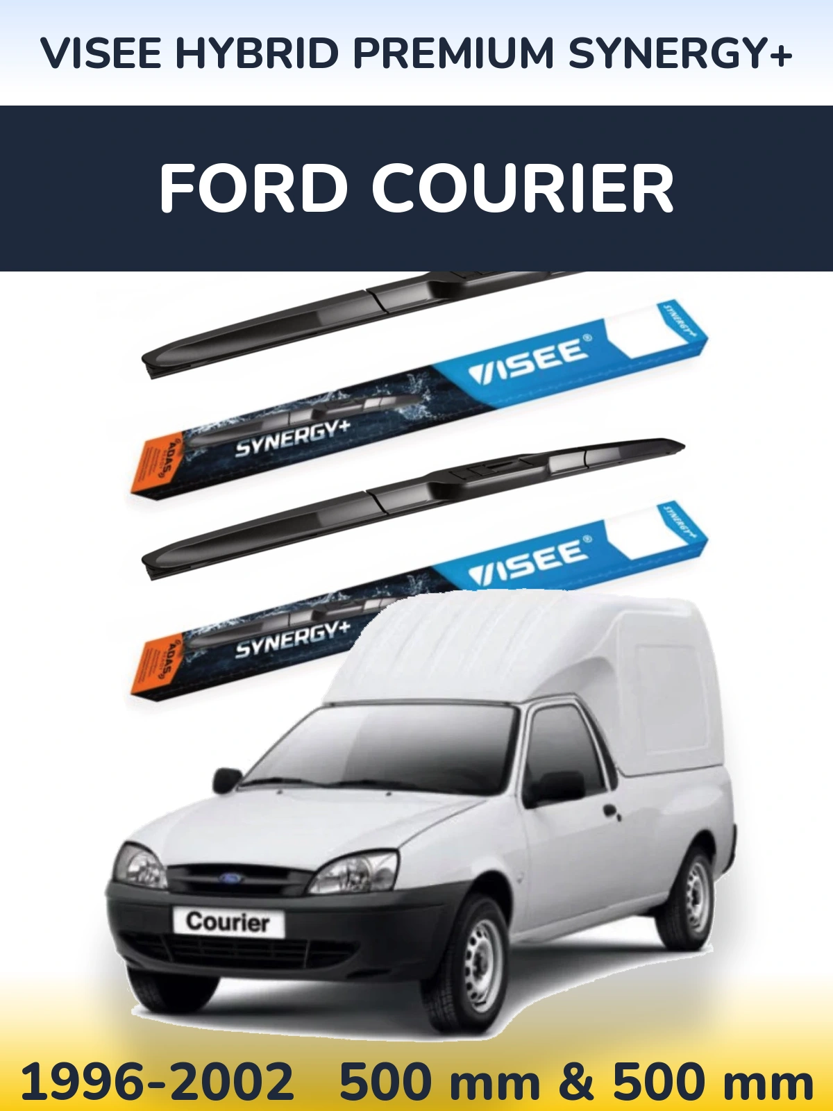 Комплект передніх щіток VISEE HYBRID PREMIUM SYNERGY+ 500 & 500 мм для Ford Courier 1996-2002