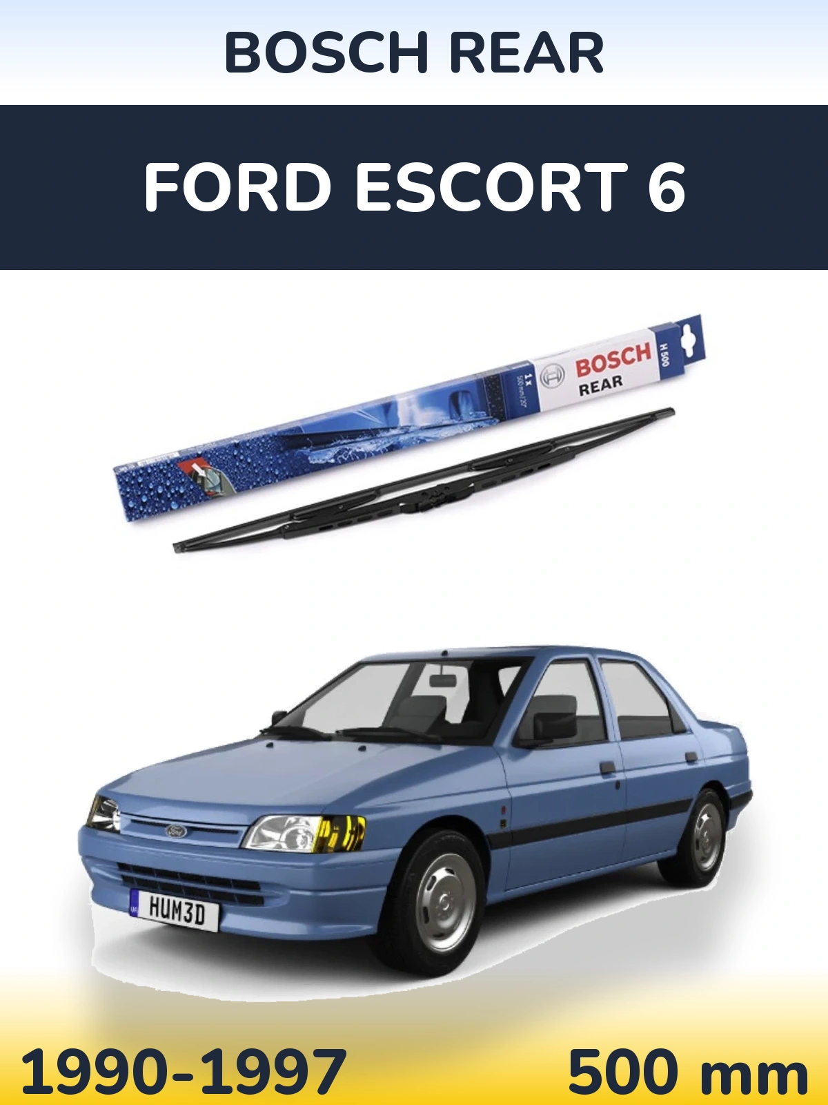 Задний дворник BOSCH Rear 500 мм для Ford Escort 6 1990-1997