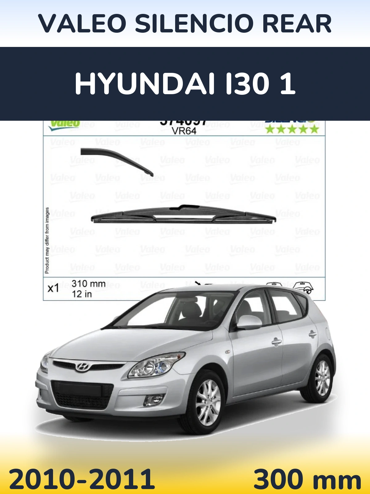 Задний дворник Valeo Silencio Rear 310 мм для Hyundai i30 1 2010-2011