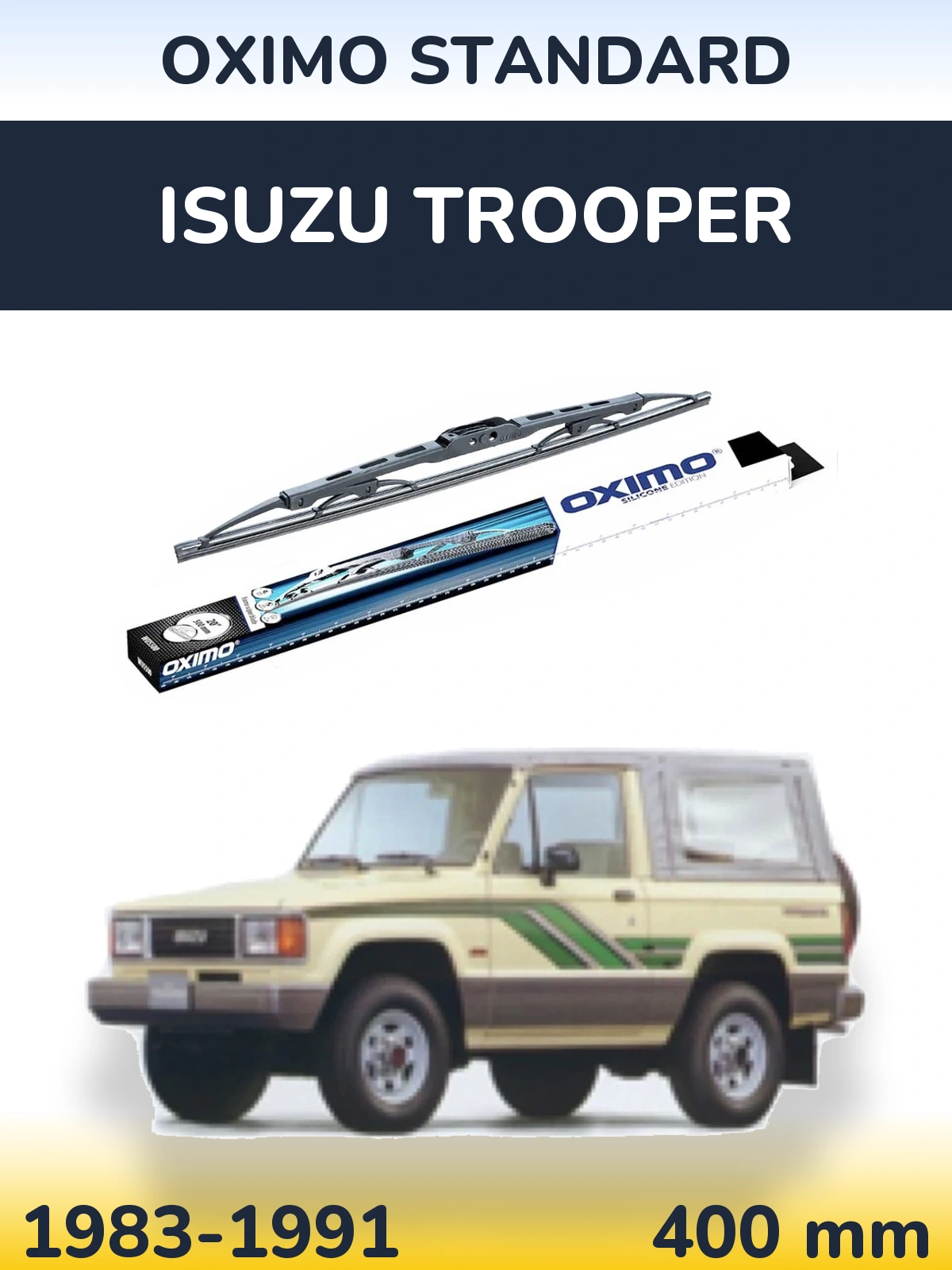 Задний дворник Oximo Standard 400 мм для Isuzu Trooper 1983-1991