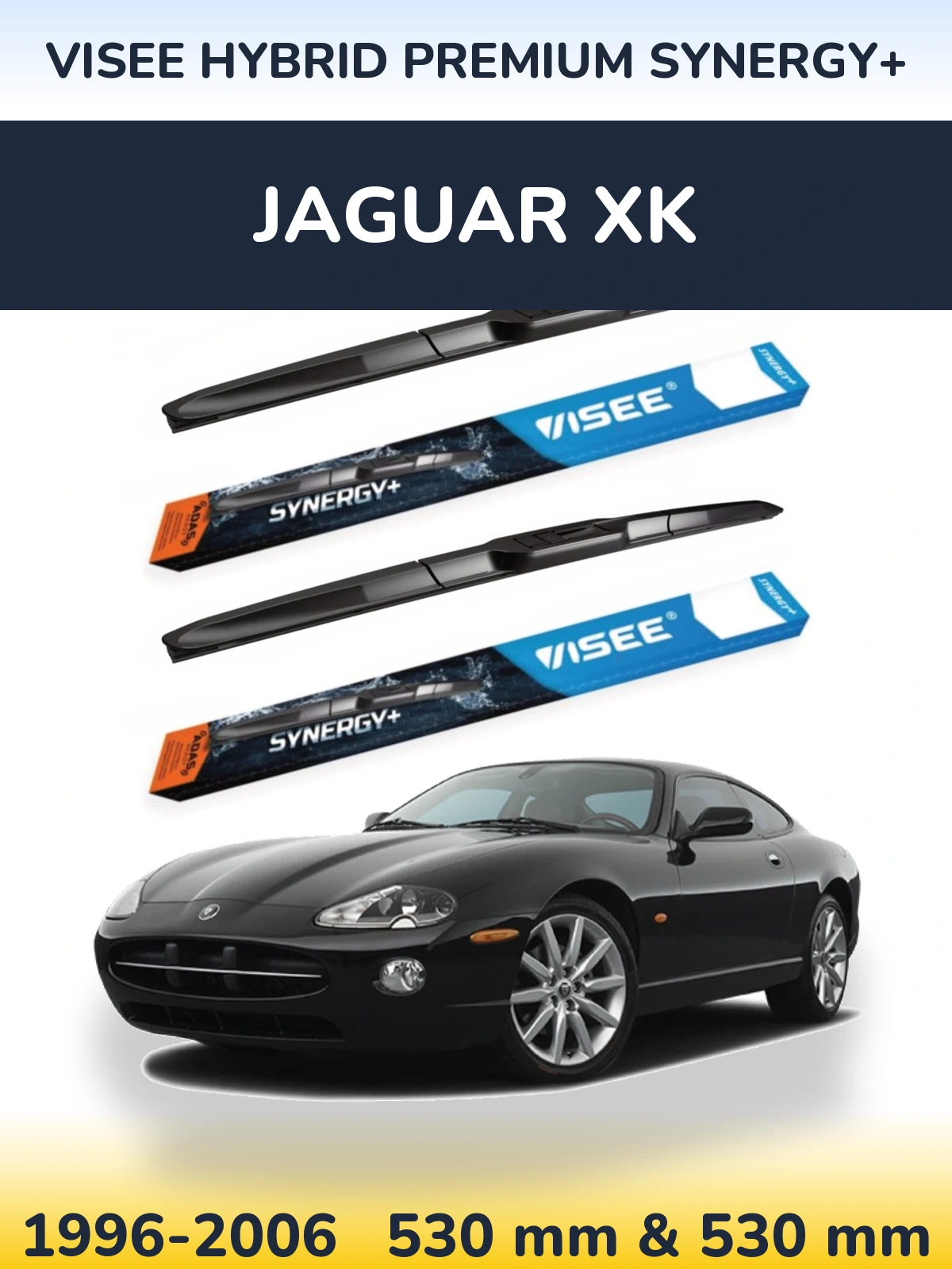 Комплект передних дворников VISEE HYBRID PREMIUM SYNERGY+ 530 & 530 мм для Jaguar XK 1996-2006
