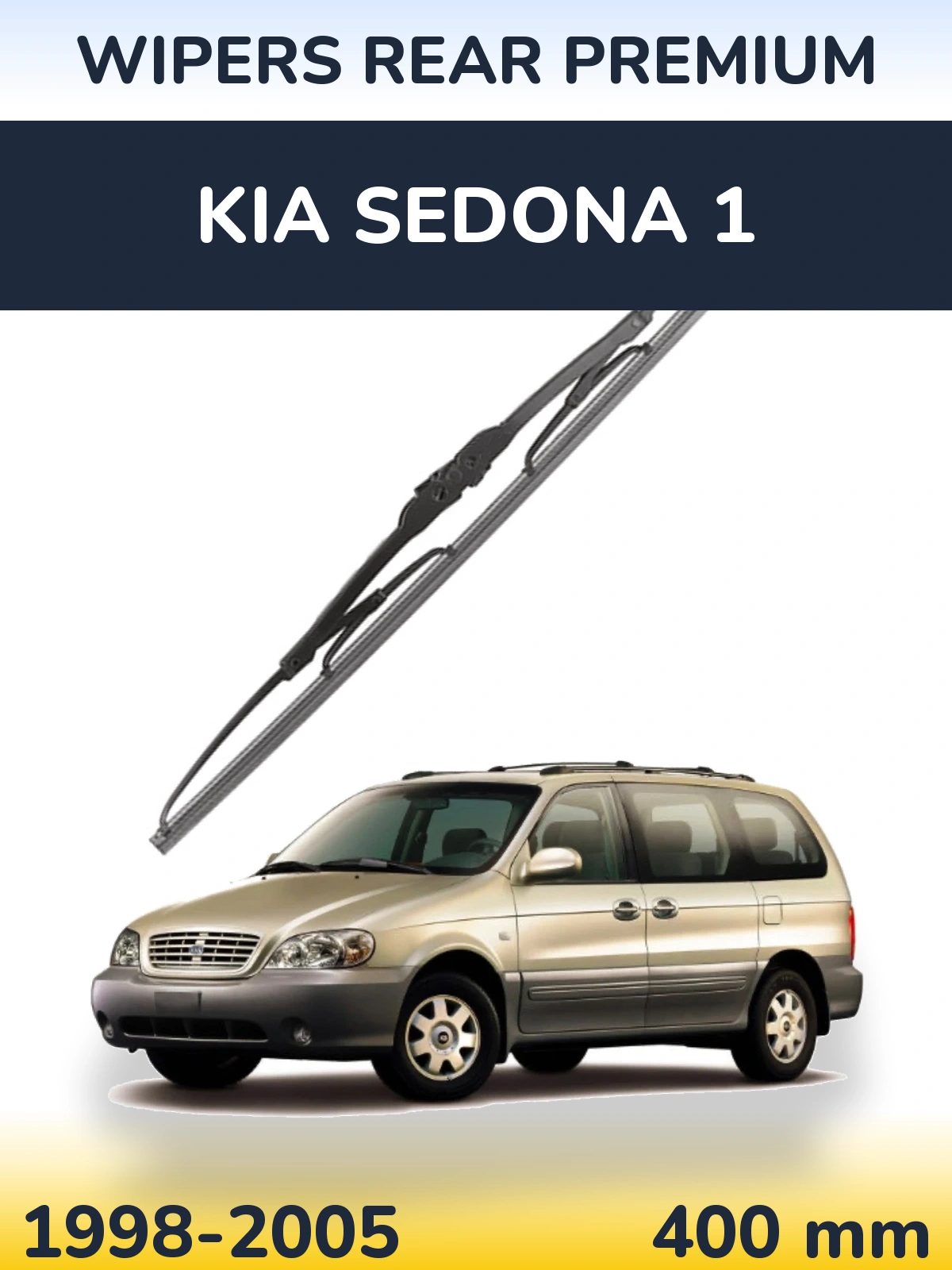 Rear wiper blade WIPERS REAR PREMIUM 400 mm for KIA Sedona 1 1998-2005