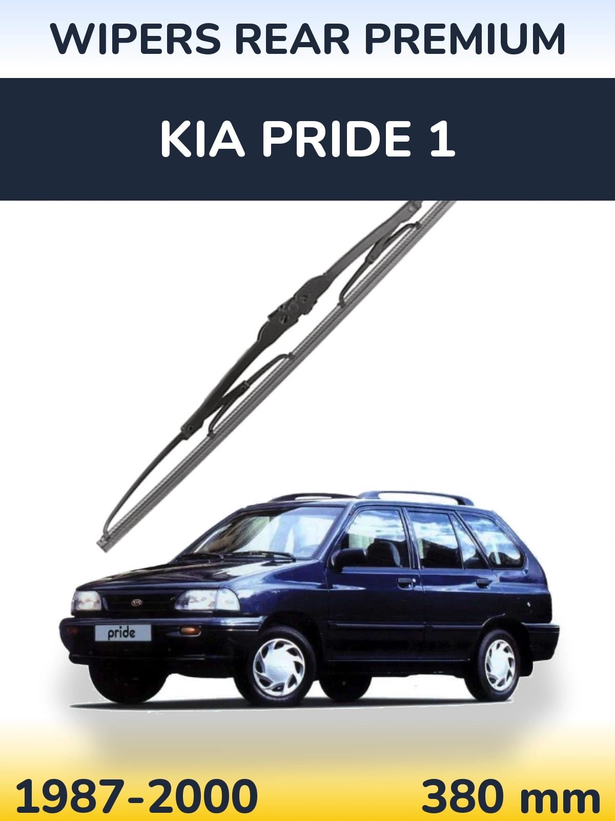 Задний дворник WIPERS REAR PREMIUM 380 мм для KIA Pride 1 1987-2000