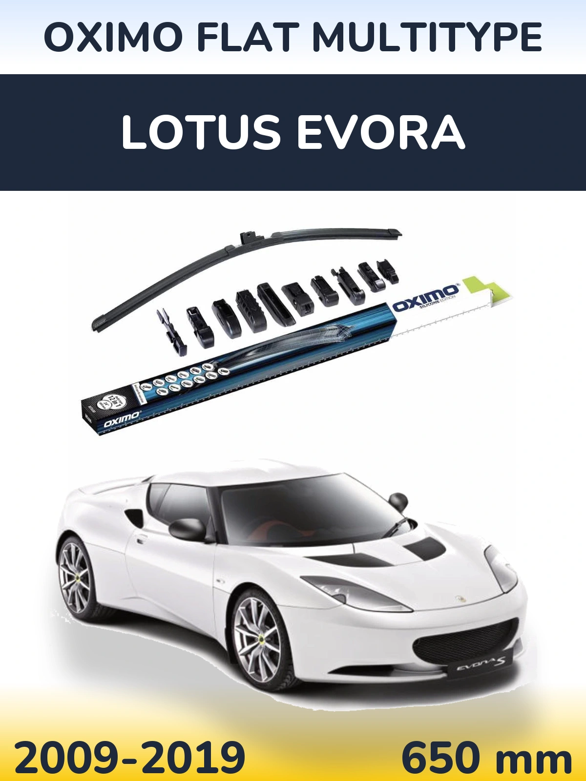 Front wiper blade Oximo Flat MultiTüüpe 650 mm for Lotus Evora 2009-2019