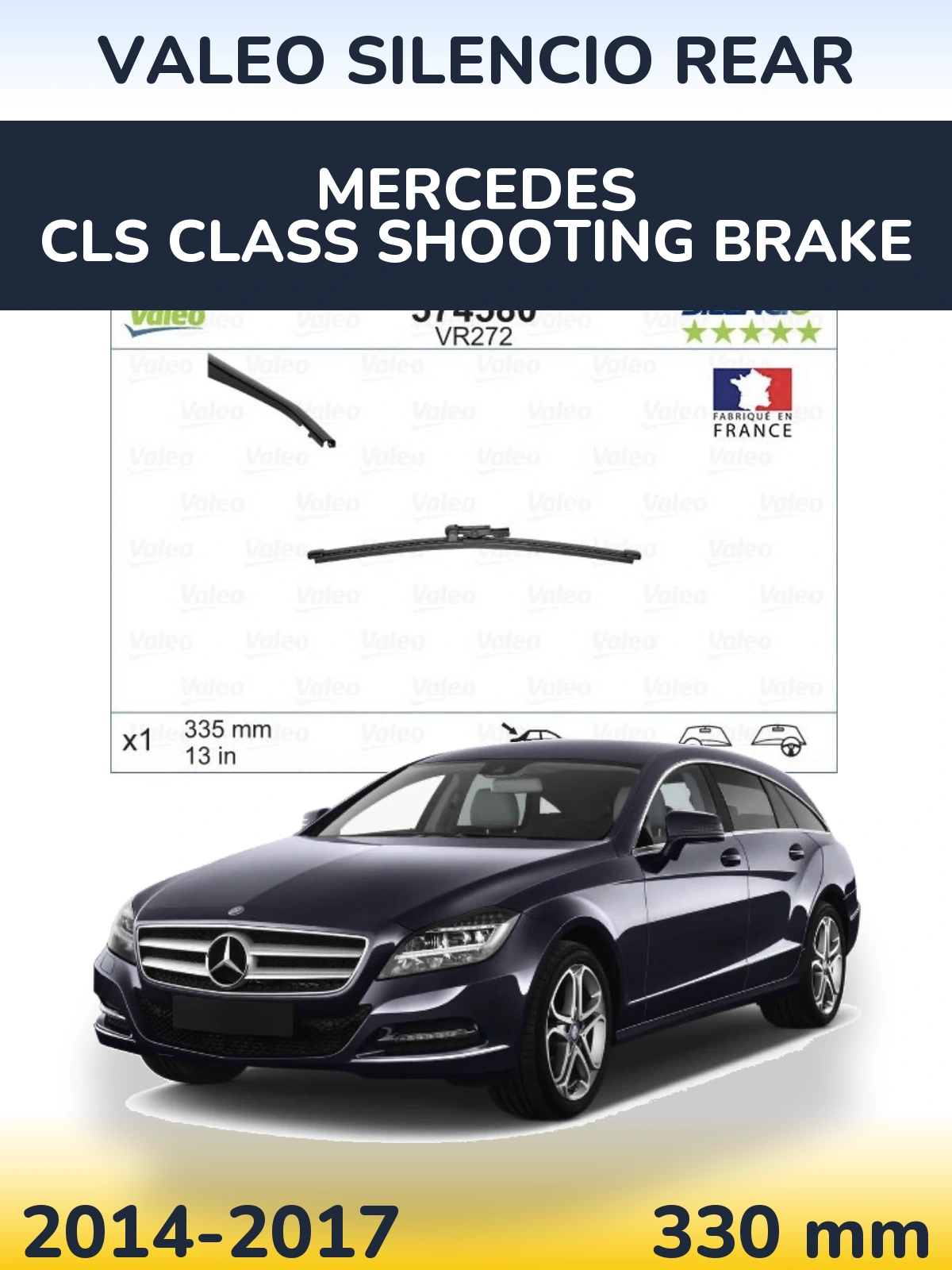 Задний дворник Valeo Silencio Rear 330 мм для Mercedes CLS Class Shooting Brake 2014-2017
