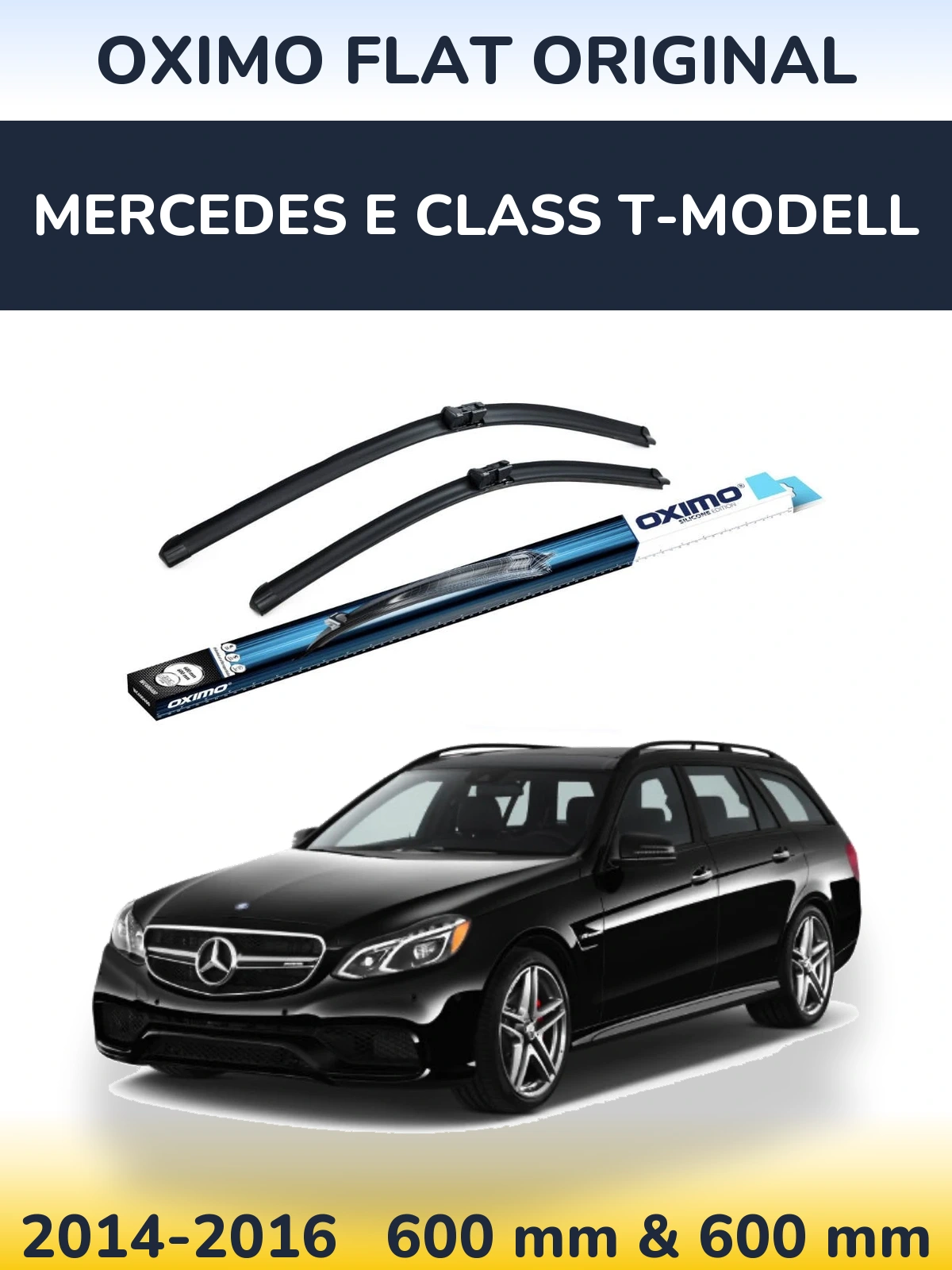 Комплект передних дворников Oximo Flat Original 600 & 600 мм для Mercedes E Class T-Модельl 2014-2016