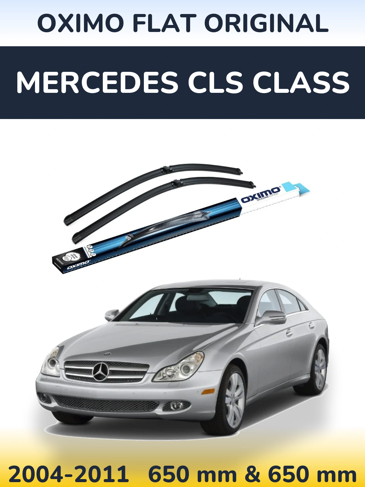 Комплект передних дворников Oximo Flat Original 650 & 650 мм для Mercedes CLS Class 2004-2011