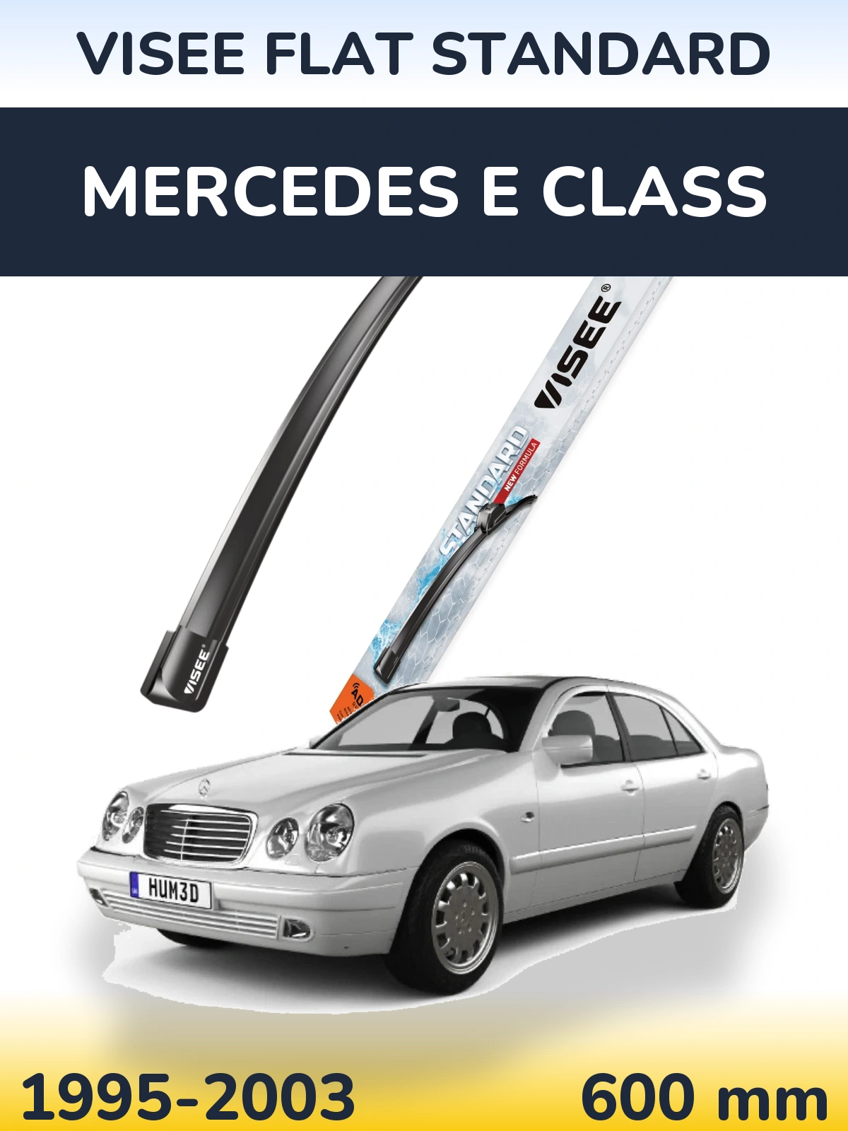 Передня щітка VISEE FLAT STANDARD 600 мм для Mercedes E Class 1995-2003
