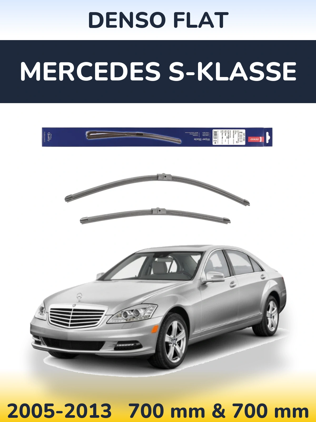 Комплект передних дворников Denso Flat 650 & 650 мм для Mercedes S-Klasse 2005-2013