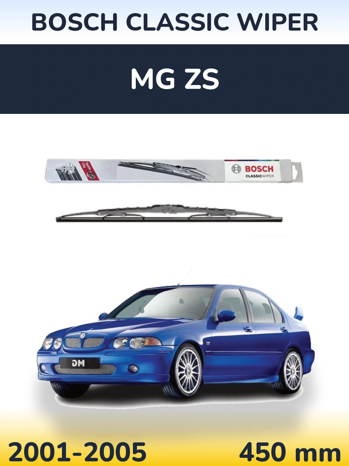 Задний дворник BOSCH Classic Wiper 450 мм для MG ZS 2001-2005