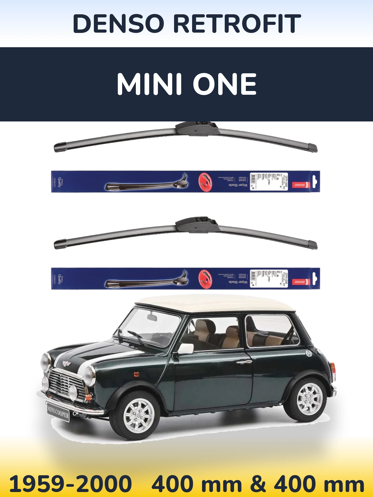 Комплект передних дворников Denso Retrofit 400 & 400 мм для MINI One 1959-2000