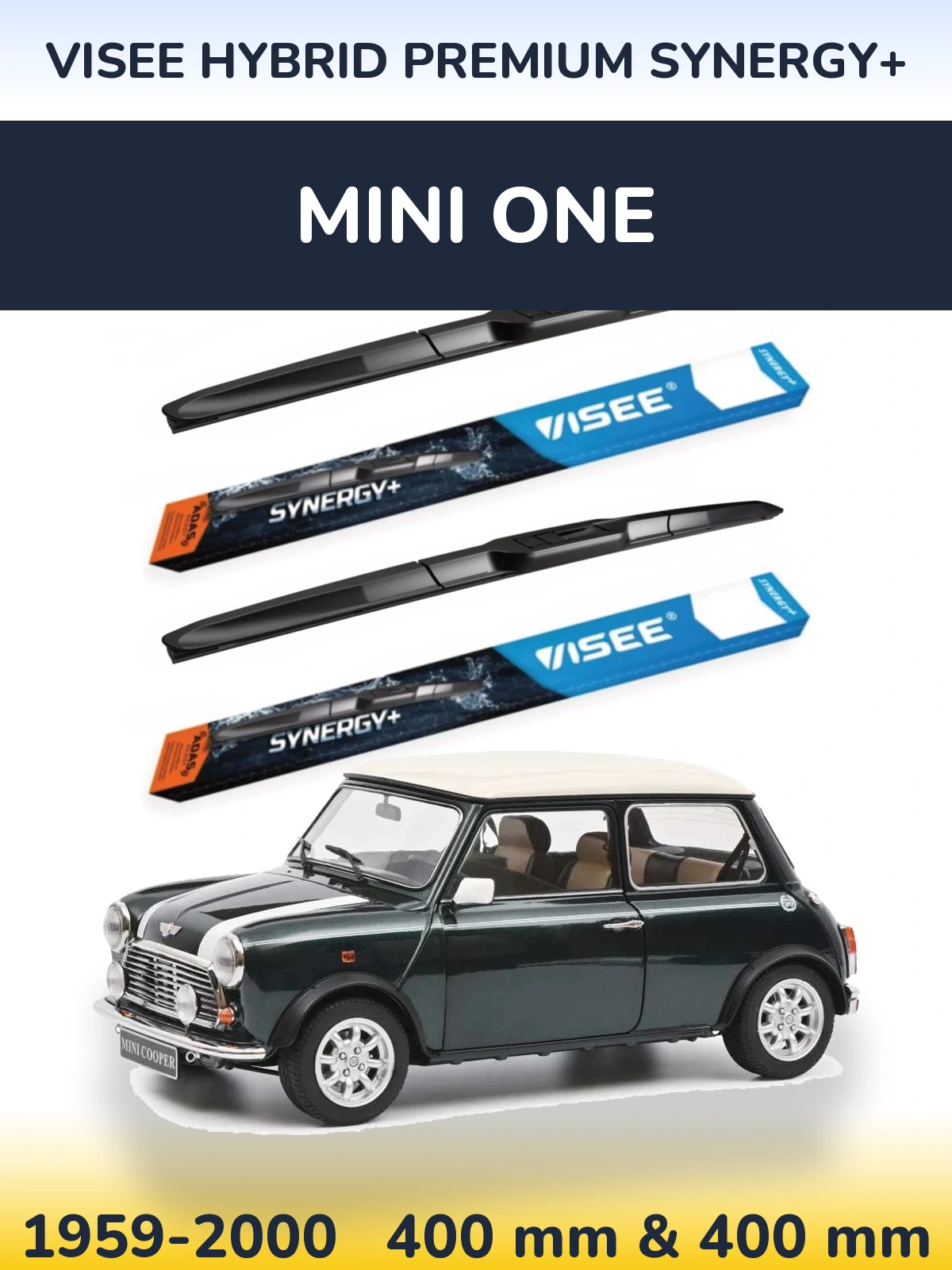 Комплект передних дворников VISEE HYBRID PREMIUM SYNERGY+ 400 & 400 мм для MINI One 1959-2000