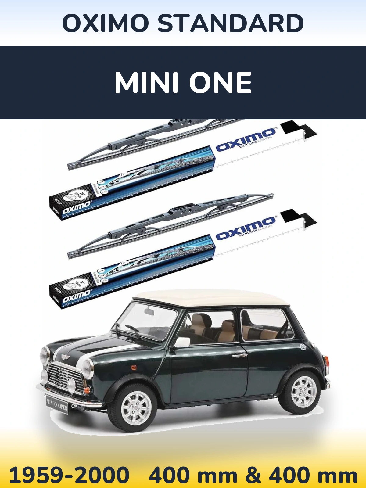 Комплект передних дворников Oximo Standard 400 & 400 мм для MINI One 1959-2000