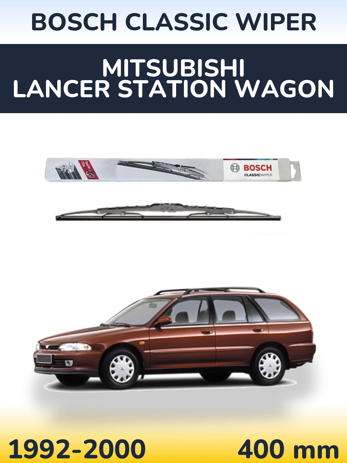 Задня щітка BOSCH Classic Wiper 400 мм для Mitsubishi Lancer Station Wagon 1992-2000