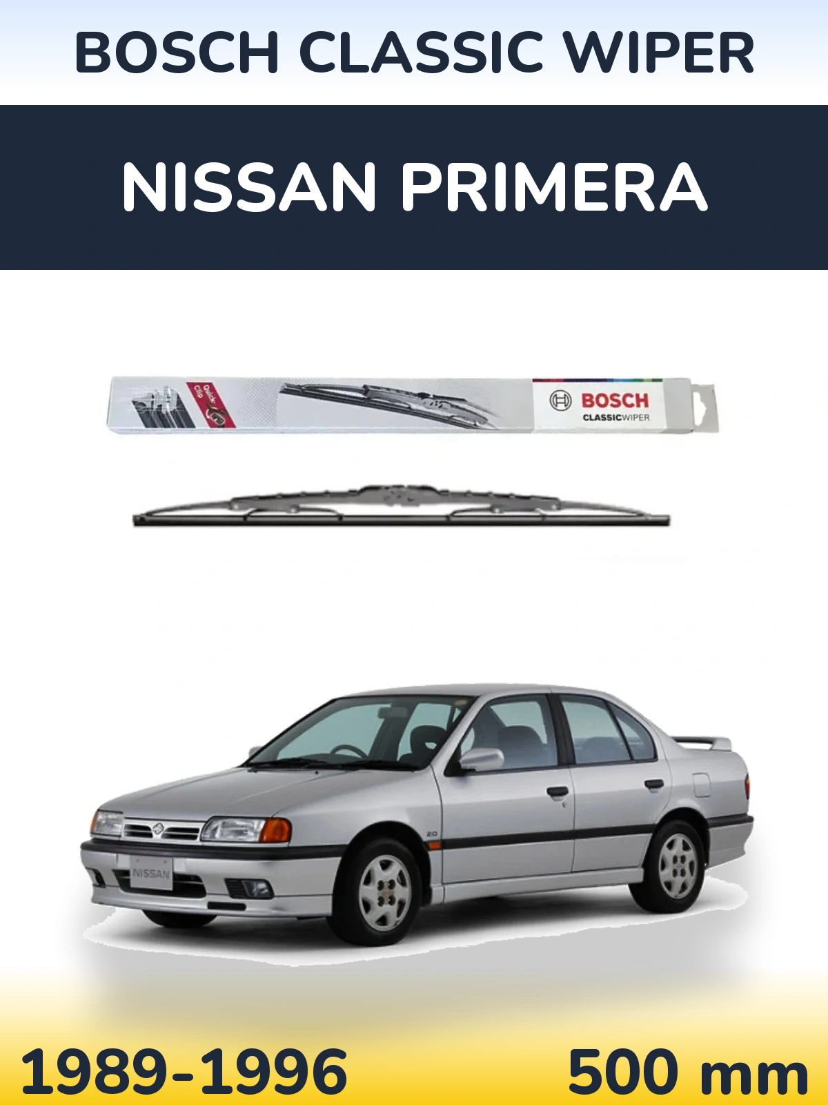Задний дворник BOSCH Classic Wiper 500 мм для Nissan Primera 1989-1996
