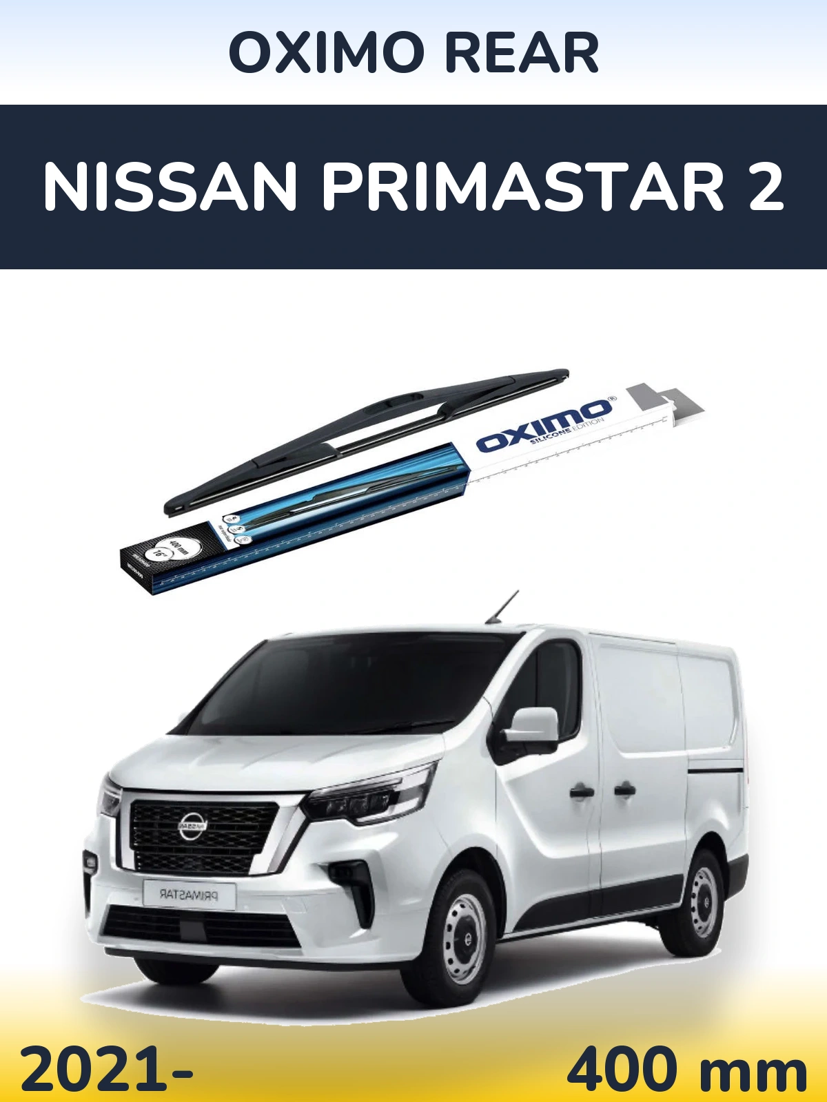 Задний дворник Oximo Rear 400 мм для Nissan Primastar 2 2021-2026