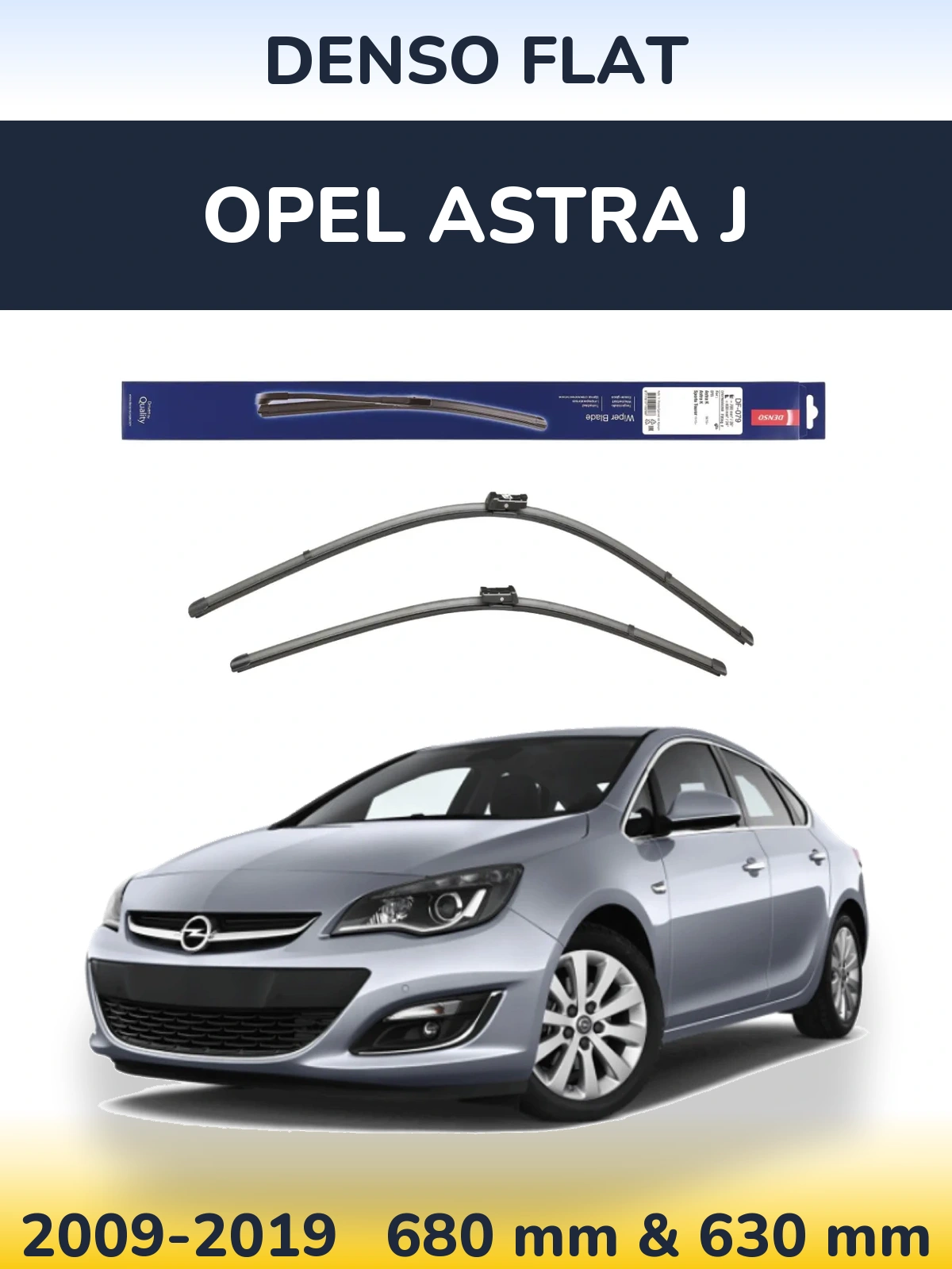 Комплект передних дворников Denso Flat 700 & 600 мм для Opel Astra J 2009-2019